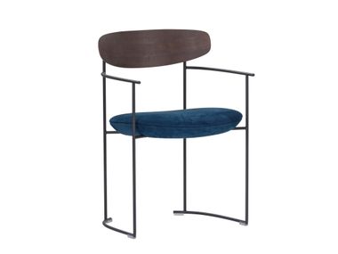 Poltroncina a slitta sfoderabile in tessuto e metallo  KEEL 922/P Potocco