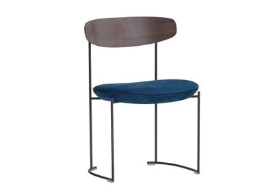 Sedia a slitta con schienale in frassino e seduta imbottita KEEL 922 Potocco