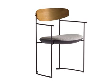 Poltroncina da giardino in metallo con braccioli KEEL LIGHT 922/PMB-OUT Potocco