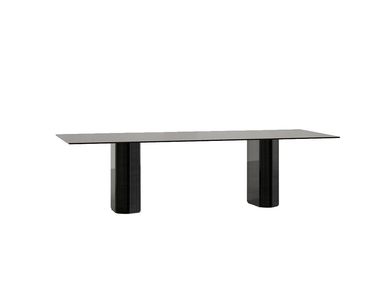 Rectangular wood and glass table SIDE BY SIDE 703/TR Potocco