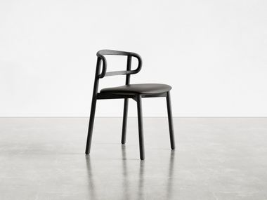 Silla de fresno con asiento acolchado STADIUM 599/I Potocco