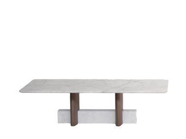 Tavolino rettangolare  in marmo di Carrara e frassino SYN 956/TBR Potocco