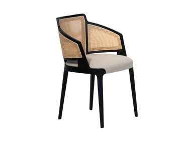 Sedia in canna naturale e tessuto con cuscino integrato VELIS CANE 942/PBCC Potocco