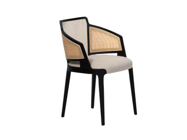 Sedia in canna naturale e tessuto con cuscino integrato VELIS CANE 942/PBCI Potocco