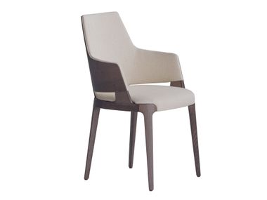 Poltroncina imbottita in tessuto con braccioli VELIS WOOD 942/PB7W Potocco
