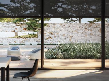 Box fabric roller blind with integrated lighting T-ZONE Pratic