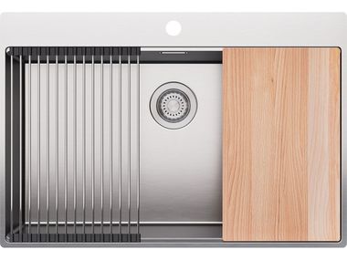 Single stainless steel sink ROTTERDAM 80 Primagran