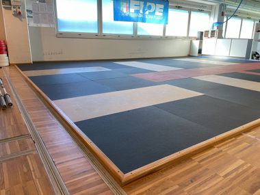 Rubber sports flooring Triple-layer SBR rubber flooring for fitness areas ProExpanso