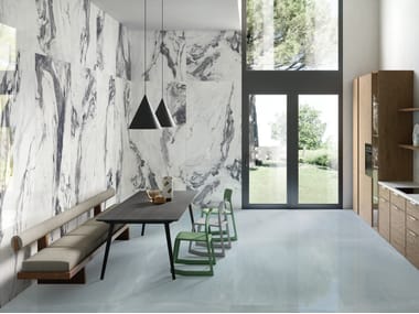 Provenza, UNIQUE MARBLE BIANCOSIENA Pavimento/rivestimento in gres porcellanato effetto marmo