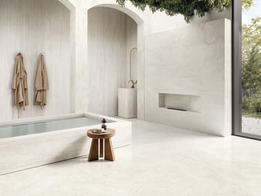 Provenza, UNIQUE TRAVERTINE WHITE Pavimento/rivestimento effetto travertino