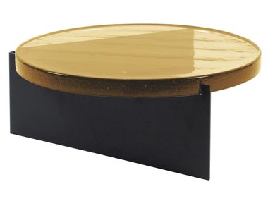 Tavolino rotondo in acciaio e vetro ALWA ONE BIG Pulpo