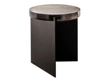 Round glass and steel coffee table ALWA ONE Pulpo