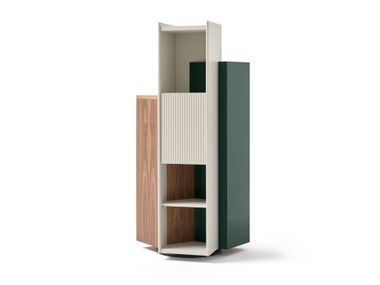 Swivel walnut bookcase BALLET Punt