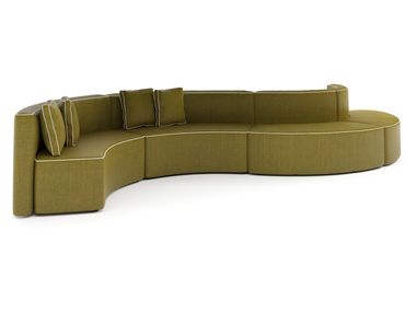 Modular fabric sofa CORTE BENCH Punt