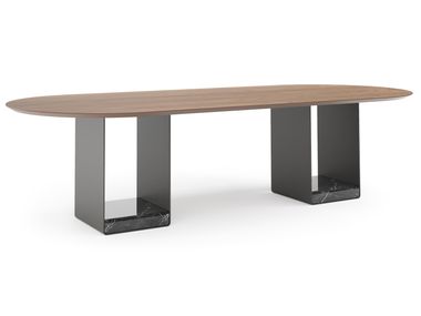 Oval wooden table VACÌA Punt