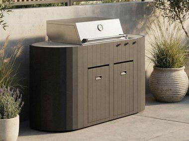 Outdoor kitchen with grill, cabinet, and 3 burners OVO GS Q-boo