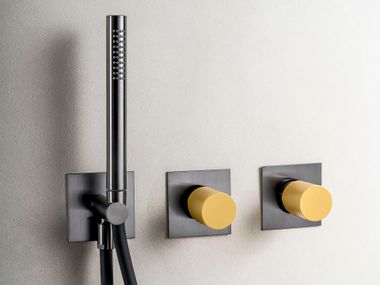 3 hole shower mixer with hand shower HOOP 3070402 QD Magistro Lab
