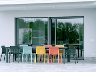 Aluminium and wood window SMART QR Legno