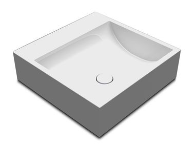 Lavabo da appoggio quadrato in resina QUARENTA Vallvé