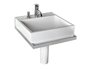 Lavabo sospeso quadrato in resina QUARENTA Vallvé