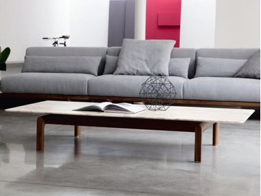 Mesa de centro retangular de mármore para sala de estar QUAY Porada