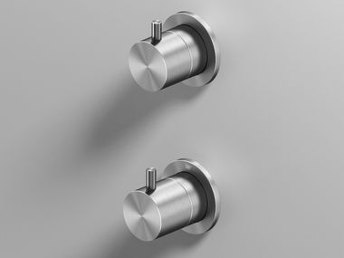 Thermostatic stainless steel shower mixer with diverter SOURCE 12 47M QuadroDesign