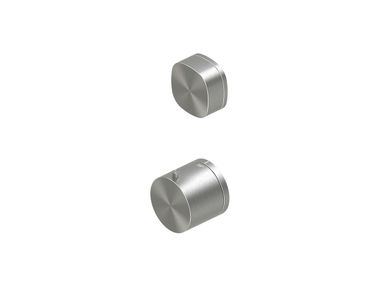 Thermostatic stainless steel shower mixer with individual rosettes SUPER 22 47.0M QuadroDesign