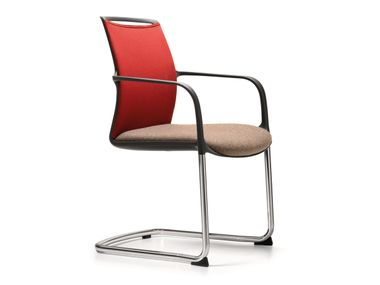Cantilever fabric chair with armrests JOKER Quinti Sedute