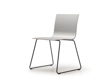 Sled base extruded aluminium chair ZERO Quinti Sedute