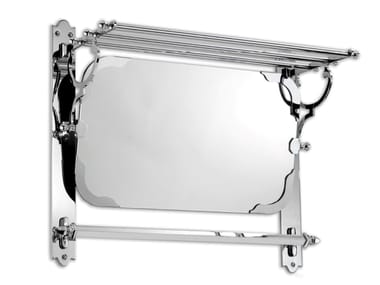 Tilting metal mirror with shelf RACK