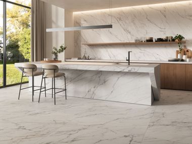 Porcelain stoneware wall/floor tiles WHITE GOLDEN MARBLE - SCRATCH GUARD RAK Ceramics