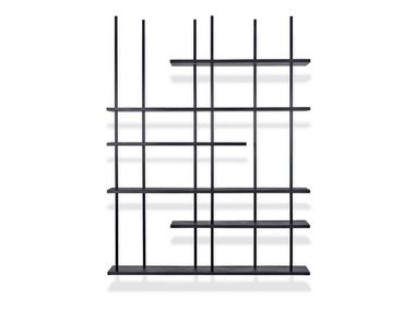 Open floating wooden bookcase RANDOM Naturedesign