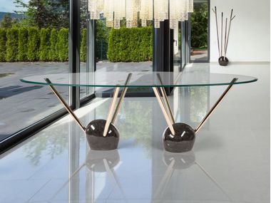 Oval glass table RAYS VGnewtrend