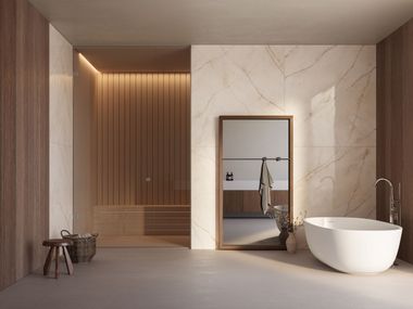 Mirrored radiator with a wooden frame MIRROR WOOD RBM More