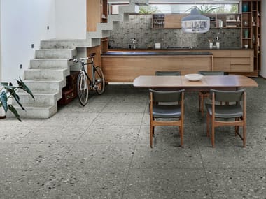 Porcelain stoneware wall/floor tiles terrazzo effect REALSTONE NAVIGLI