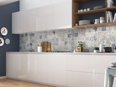 Indoor porcelain stoneware wall tiles with encaustic effect ALZULACO RECER