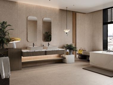 Porcelain stoneware wall/floor tiles with stone effect BLUENZA RECER