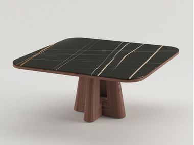 Marble and wood dining table LYRA REDA AMALOU DESIGN