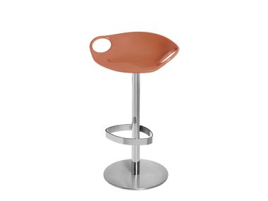 Swivel backless polypropylene stool MOU 026 REDI Mobiliário