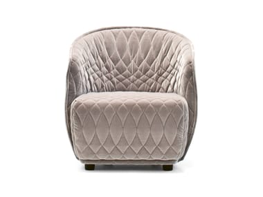 Fabric easy chair with armrests REDONDO