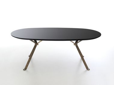 REFLECTION Oval glass office desk By Manerba | design Progetto CMR ...