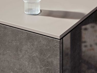Rivestimento in vetro acrilico effetto marmo per mobili, nicchie e pareti RAUVISIO CRYSTAL STRONG REHAU