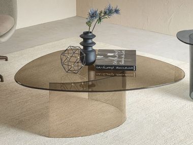 Low crystal central coffee table CRYSTAL RIFLESSI