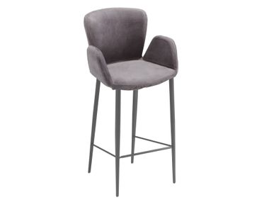 Upholstered stool with armrests GIADA RIFLESSI