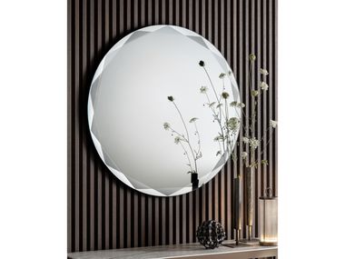 Specchio rotondo in cristallo con cornice da parete GIOIELLO RIFLESSI