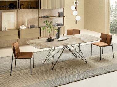 Fixed ceramic table PEGASO RIFLESSI