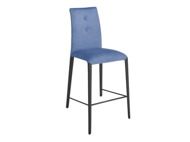 Upholstered stool with flexible backrest SONIA FLEX