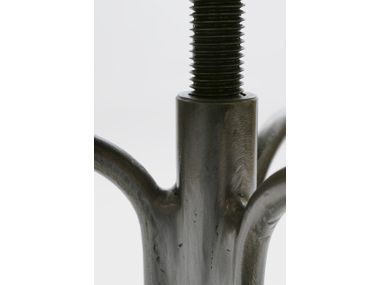 Height-adjustable steel and wood stool RIG By metal&wood design Rached ...