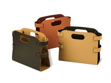 Magazine holder Leather magazine rack By ADJ