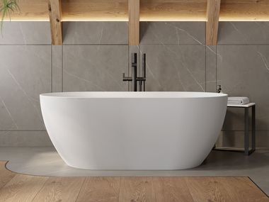 Freestanding oval Corian® bathtub ARA RILUXA